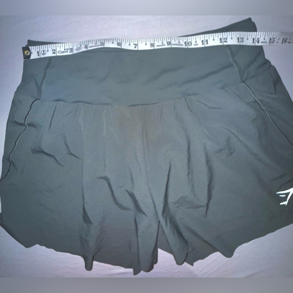 Gymshark Speed Shorts Charcoal Grey Built-in Knicker Adjustable Elastic Size M - Picture 11 of 13
